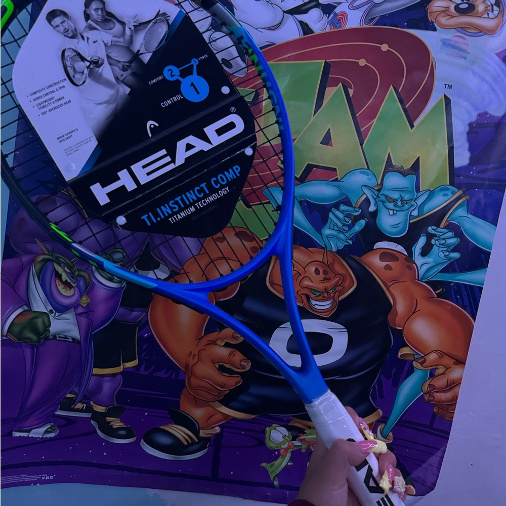 HEAD T. Instinct Comp Tennis Racket in Blue and Black
